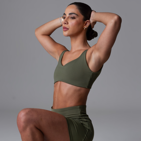 Top Alças Largas Decote Costas Verde Cancún