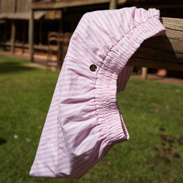 Short Boxer Em Listras Rosa