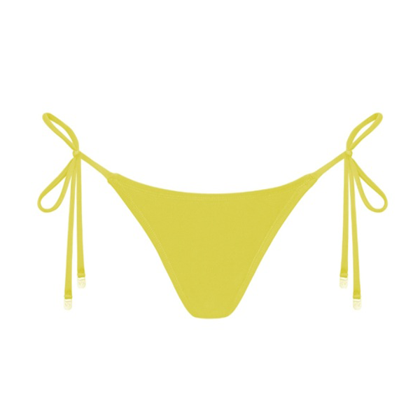 Calcinha de Amarrar Tradicional Amarelo Manteiga
