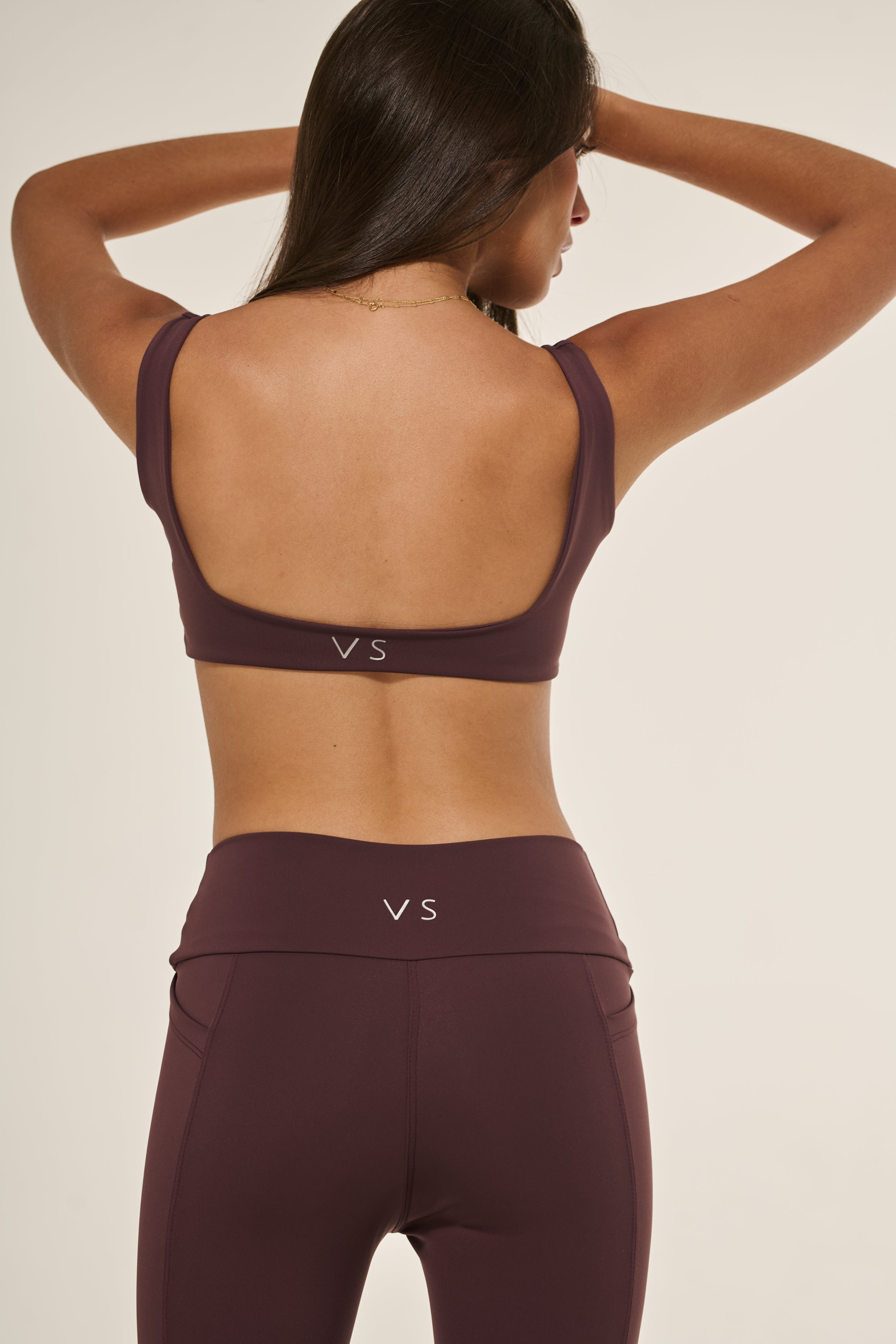 Top Alças Largas Decote Costas Marrom Ébano