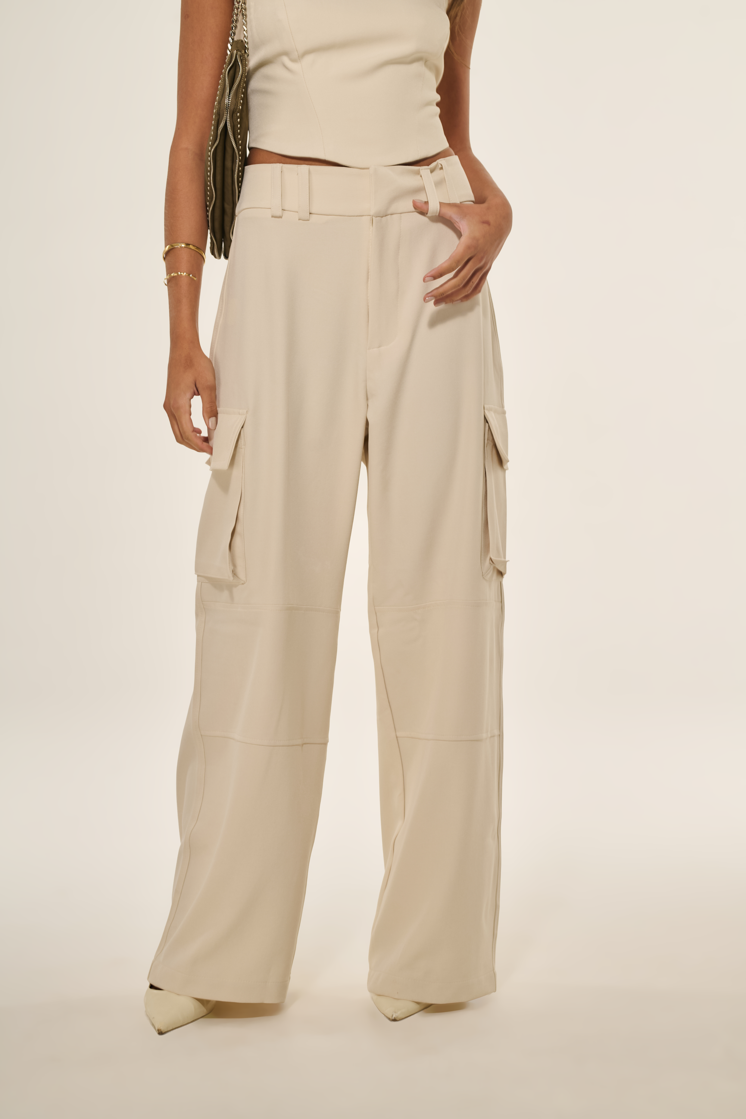 Calça Cargo Alfaiataria Off White