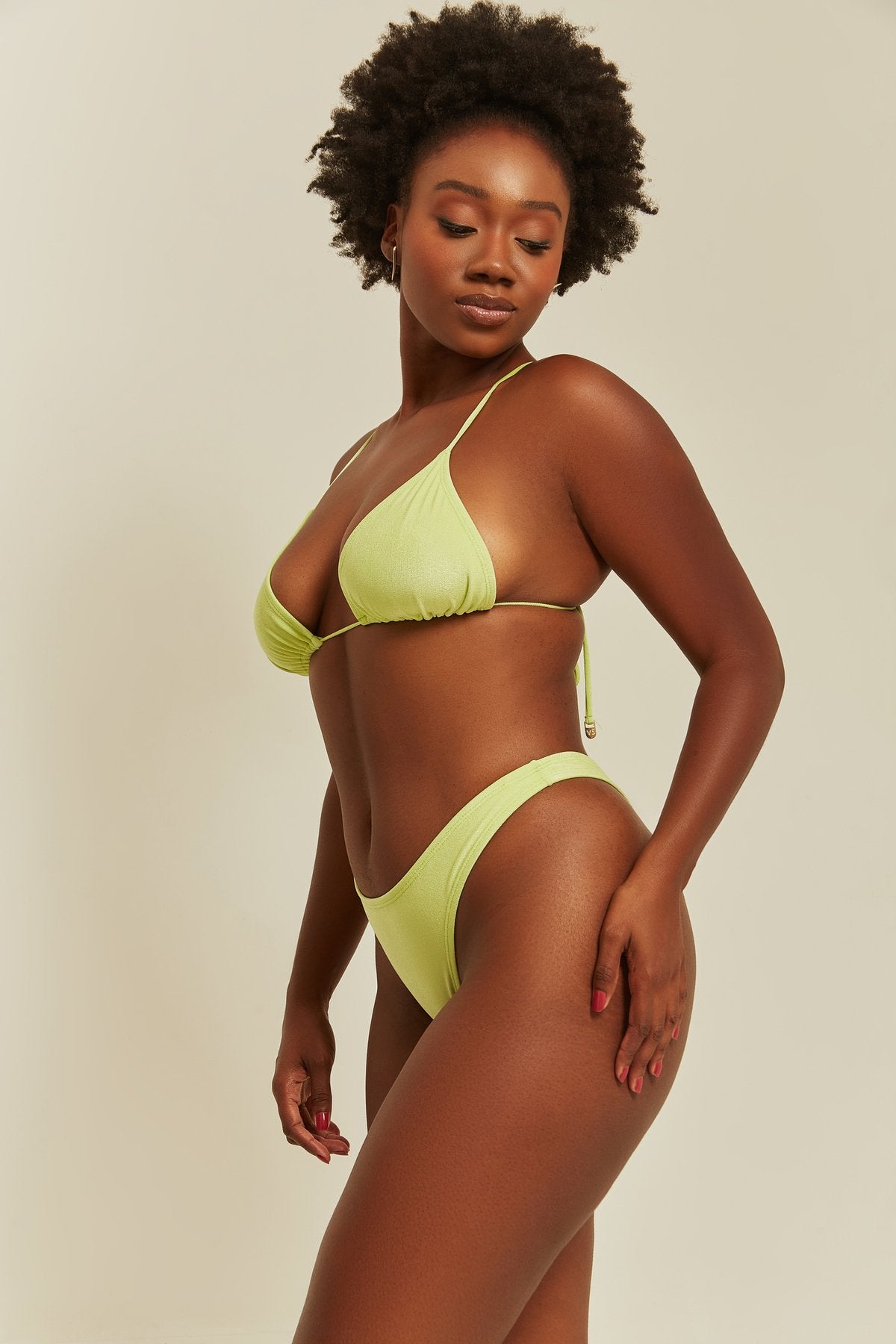 TOP CORTININHA VERDE PERA - MALIBU