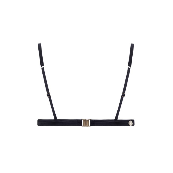 Calcinha Cortininha Essencial Preto + Top Triângulo Sem Costura Preto