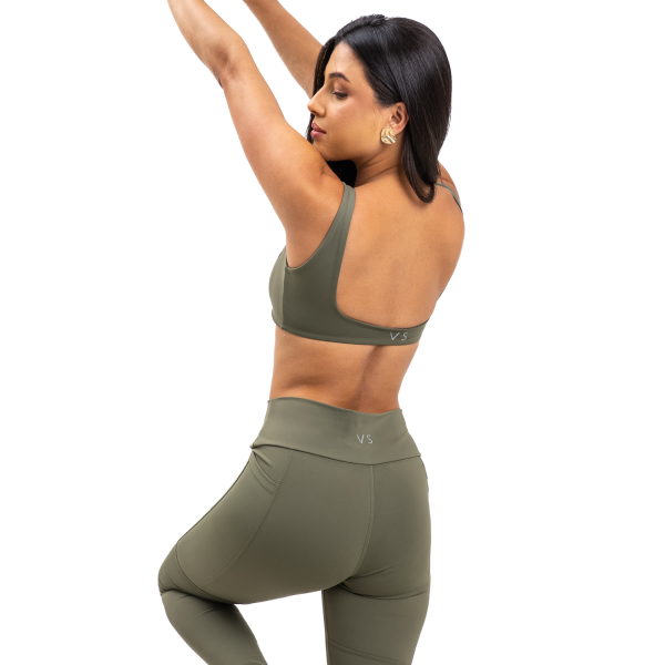 Top Alças Largas Decote Costas Verde Cancún