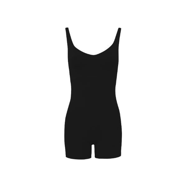 Macaquinho Fitness Decote Costas Preto