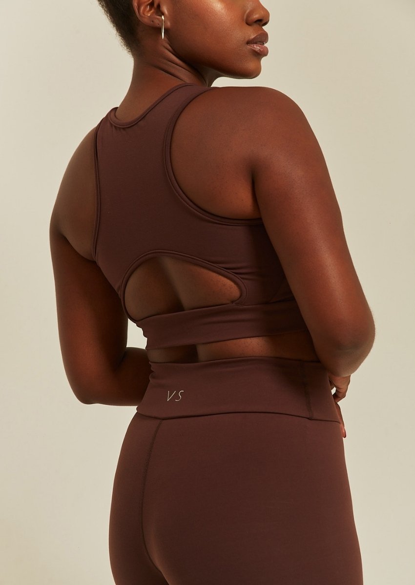 Top Costas Nadador Marrom