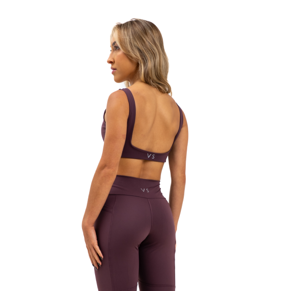 Calça Legging com Bolsos Laterais Marrom Ébano