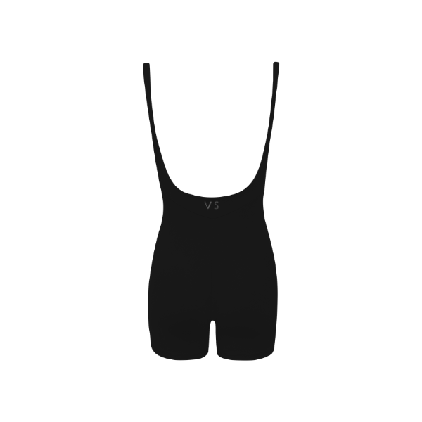 Macaquinho Fitness Decote Costas Preto