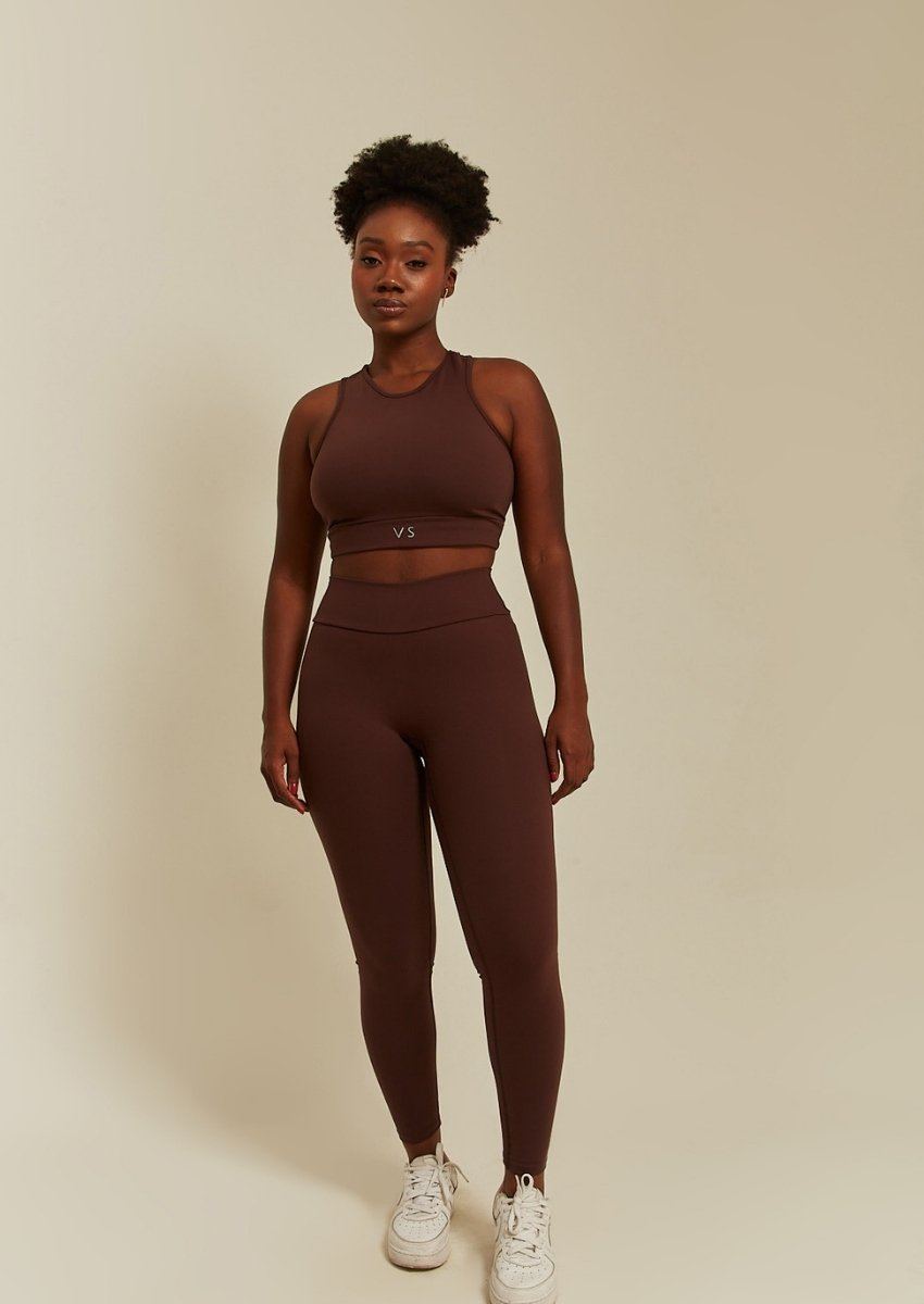 Top Costas Nadador Marrom