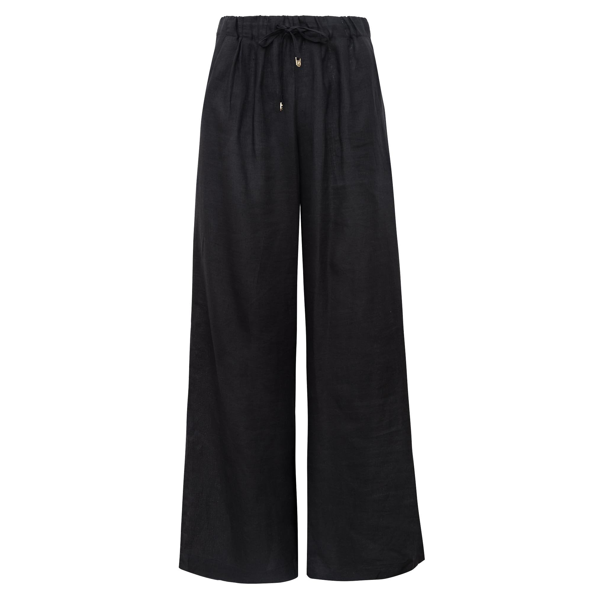 Calça de Linho Ampla Preto