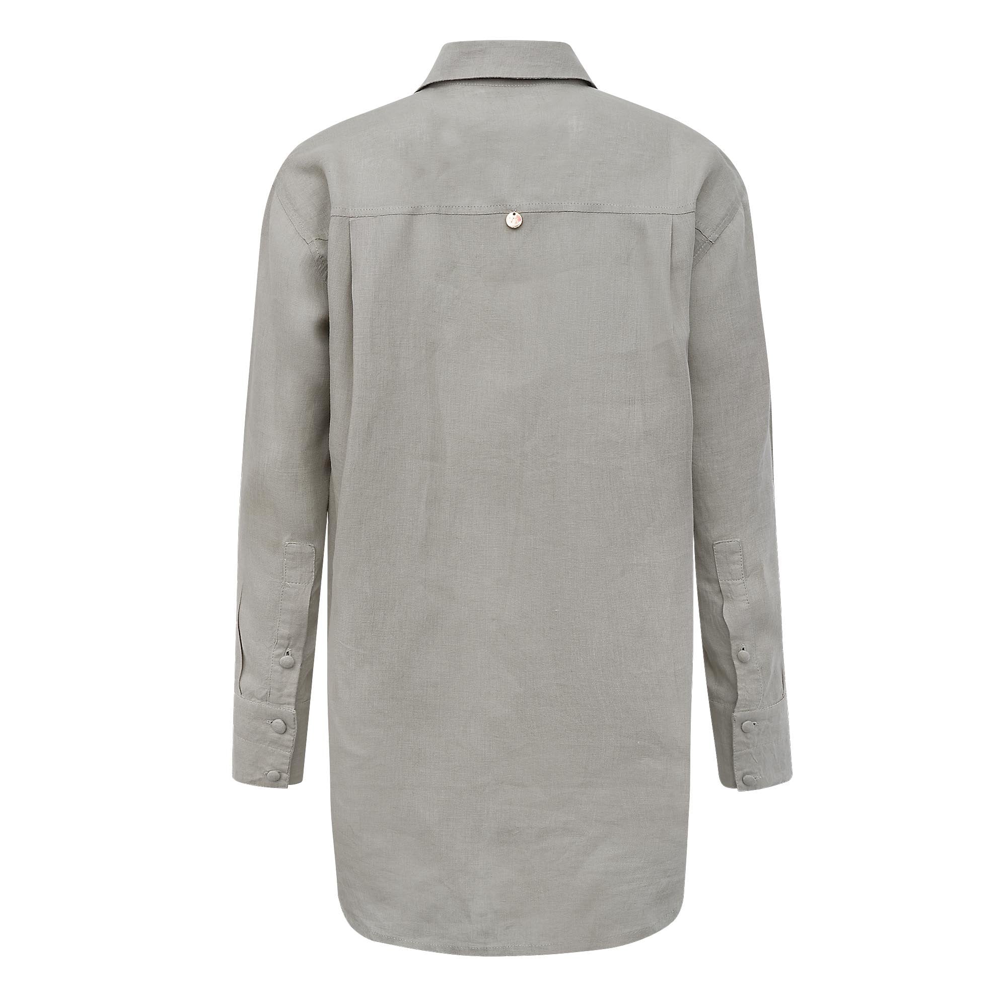 Camisa de Linho Verde Salvia