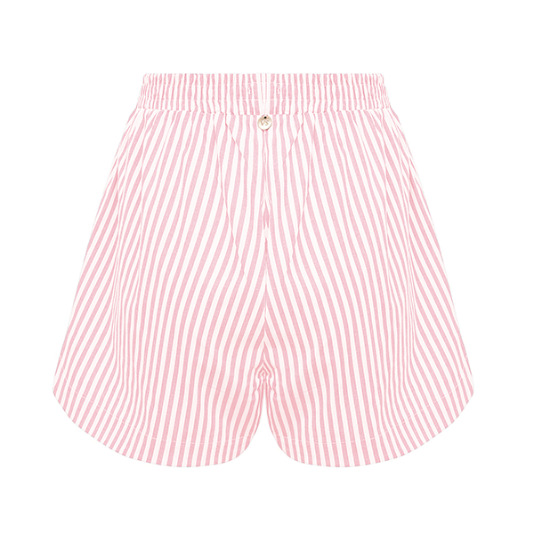Short Boxer Em Listras Rosa