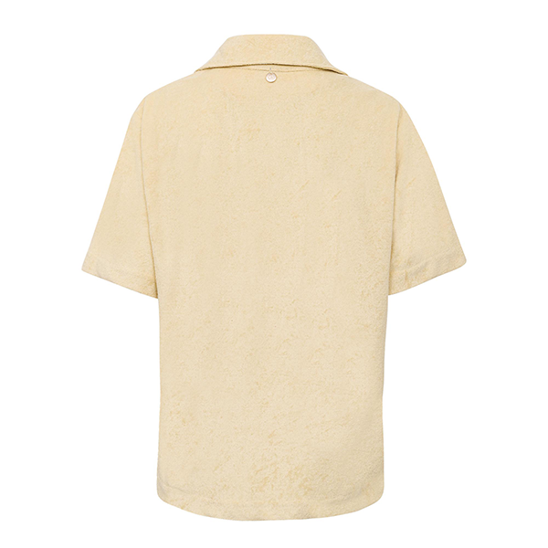 Camisa Manga Curta Atoalhado Amarelo Manteiga